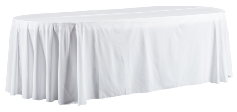 Tischdecken "Classic", oval weiß [B1]