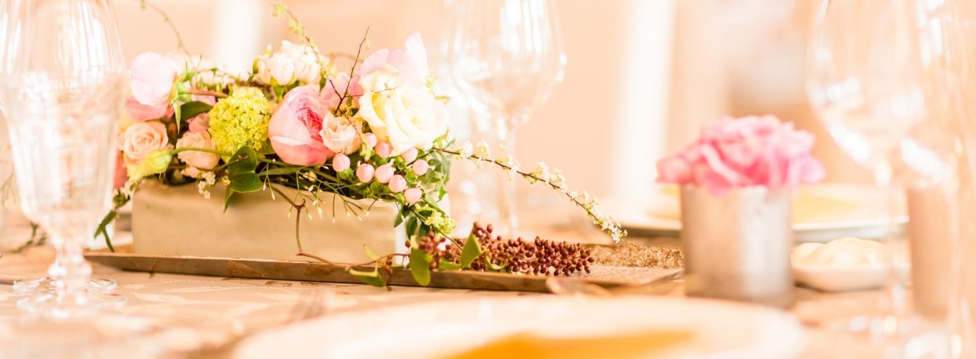 Hochzeitsdekoration; Tischdekoration; Eventfloristik